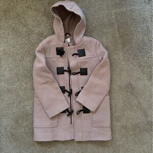 Girls Braydon Lavender Pink Logo Detail Duffle Coat, Brand Size 12Y